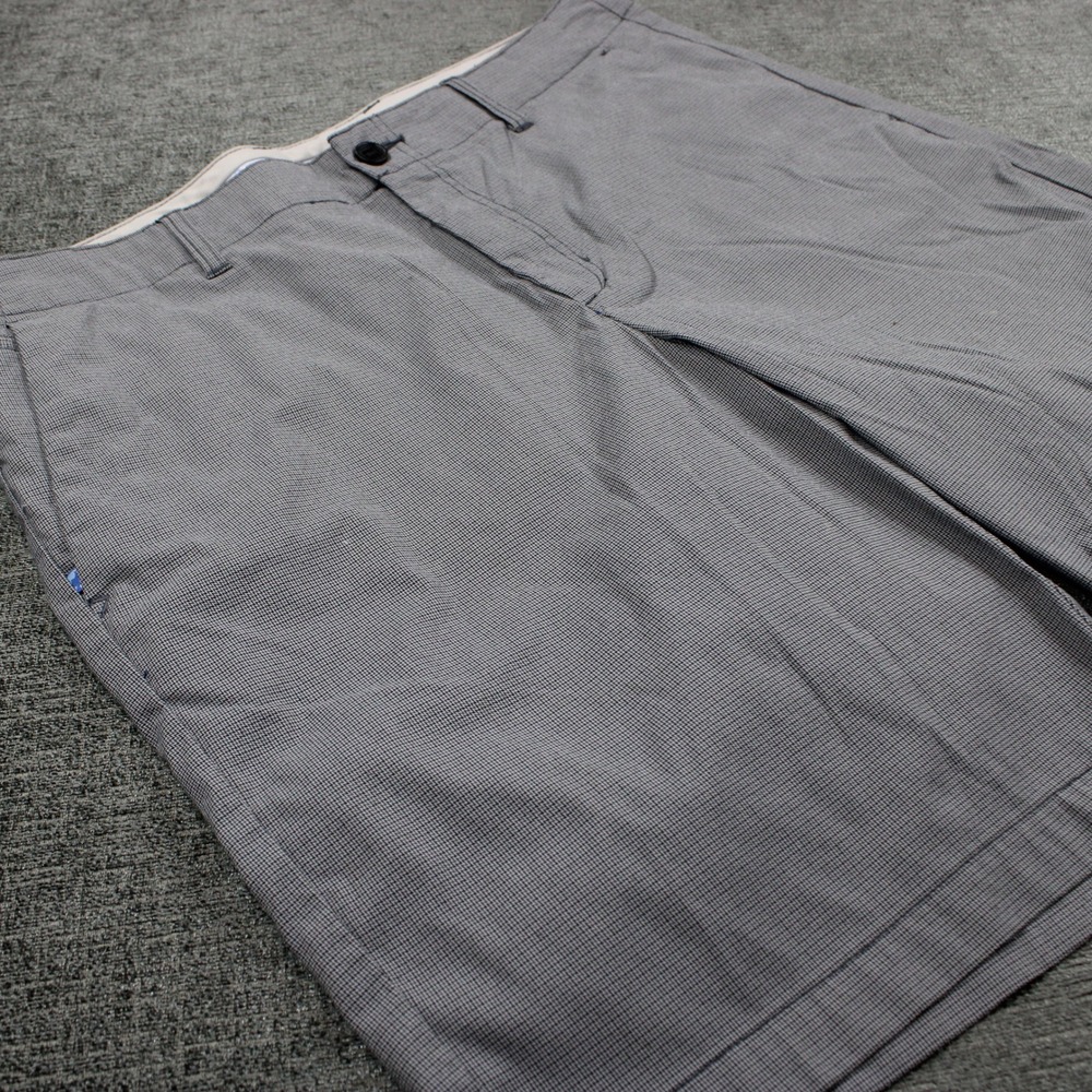 Tommy Bahama Mens Grey Micro Houndstooth Flat Front Casual Golf Shorts Size 35